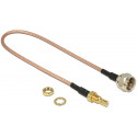 Delock Antenna cable F plug  SMB jack Bulkhead RG-316 25 cm 