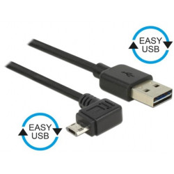 Delock kabel EASY-USB 2.0-A samec  EASY-Micro USB 2.0 samec pravoúhlý levý pravýt 0,5 m