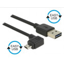 Delock kabel EASY-USB 2.0-A samec  EASY-Micro USB 2.0 samec pravoúhlý levý pravýt 2 m