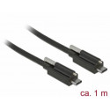 Delock Kabel SuperSpeed USB 10 Gbps (USB 3.1 Gen 2) USB Type-C™ samec  USB Type-C™ samec se šroubem nahoře 1 m černý