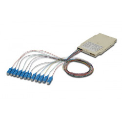 Digitus FO sestřihová kazeta s 12 barevnými pigtaily SC (UPC), MM OM4 50 125 µ, LSZH