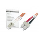 Digitus Fiber Optic Patch Cord, LC to SC Multimode, OM1, 62.5 125 µ, Duplex Length 3m
