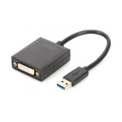 Digitus Adaptér USB 3.0 na DVI, vstupní USB 1080p, výstupní DVI