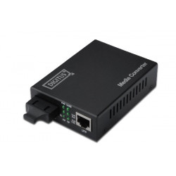Digitus Media Converter, Singlemode 10 100 1000Base-T to 1000Base-LX, Incl. PSU SC connector, Up to 40km