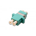 Digitus LC LC Duplex Coupler, color aqua Zirconia Ceramic Sleeve, polymer housing, Multimode,inc.fixing material