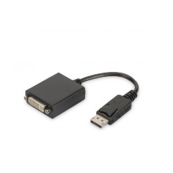 Digitus DisplayPort adapter cable, DP - DVI (24+5) M F, 0.15m,w interlock, DP 1.1a compatible, bl, CE