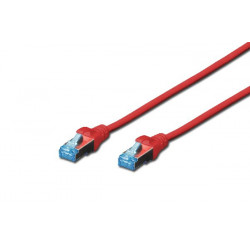 Digitus CAT 5e SF-UTP patch cable, PVC AWG 26 7, length 3 m, color red