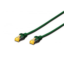 Digitus CAT 6A S-FTP patch cable, Cu, LSZH AWG 26 7, length 0.25 m, color green