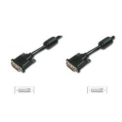 Digitus Připojovací kabel DVI, DVI (24 + 1), 2x ferit M M, 5,0 m, DVI-D Dual Link, bl