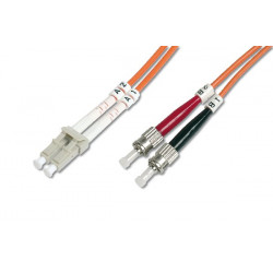 Digitus Fiber Optic Patch Cord, LC to ST Multimode, OM2, 50 125 µ, Duplex Length 7m