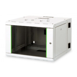 Digitus 7U nástěnná skříňka, Unique Series, 420x600x600 mm, dvojitá sekce, otočná, šedá (RAL 7035)