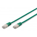 Digitus CAT 5e SF-UTP patch cable, Cu, PVC AWG 26 7, length 10 m, color green