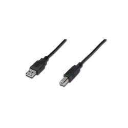 Digitus Připojovací kabel USB 2.0, typ A - B M M, 3,0 m, černý