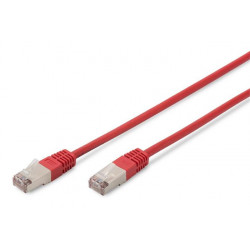 Digitus CAT 5e SF-UTP patch cable, Cu, PVC AWG 26 7, length 10 m, color red