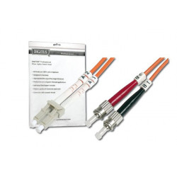 Digitus Fiber Optic Patch Cord, LC to ST Multimode, OM2, 50 125 µ, Duplex Length 10m