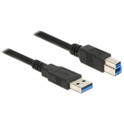 Delock Kabel USB 3.0 Typ-A samec  USB 3.0 Typ-B samec 1,5 m černý