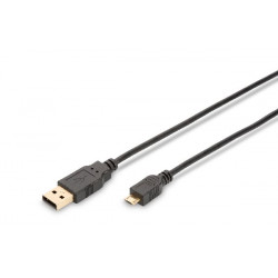 Ednet Připojovací kabel USB 2.0, typ A - micro B M M, 1,8 m, USB 2.0, zlatý, bl