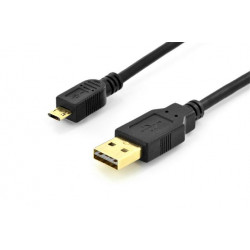Digitus Připojovací kabel USB 2.0, typ A - micro B M M, 1,8 m, vysokorychlostní, konektory reverzibilní, bl