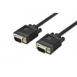 Digitus Připojovací kabel monitoru VGA, HD15 M M, 1,8 m, 3Coax 7C, 2xferit, bl