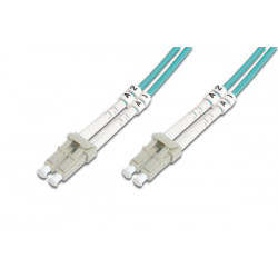 Digitus Fiber Optic Patch Cord, LC to LC Multimode 50 125 µ, Duplex Length 15m, Class OM3