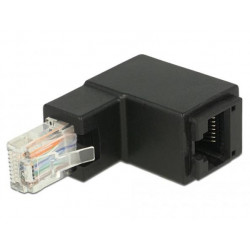 Delock Adaptér RJ45 samec pravoúhlý  RJ45 samice Cat.6 UTP