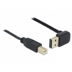Delock Kabel EASY-USB 2.0 Typ-A samec pravoúhlý nahoru dolů  USB 2.0 Typ-B samec 0,5 m