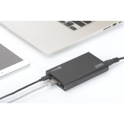 Digitus Univerzální cestovní nabíjecí stanice USB, 40 W, 2x USB A Quick Charge 3.0, 1x USB C, (EU US UK)