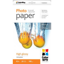 COLORWAY fotopapír high glossy 180g m2, A3+ 20 kusů