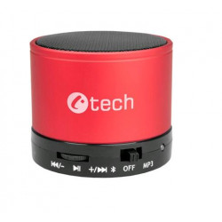 C-TECH reproduktor SPK-04R, bluetooth, handsfree, čtečka micro SD karet přehrávač, FM rádio, červený