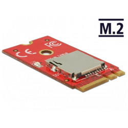 Delock Adaptér M.2 Key A+E  1 x Micro SD slot pro karty