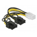 Delock PCI Express napájecí kabel 6 pin samice  2 x 8 pin samec 15 cm