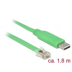 Delock Adaptér USB 2.0 Typ-A samec  1 x Serial RS-232 RJ45 samec