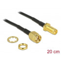 Delock anténí kabel RP-SMA Plug  RP-SMA Jack Bulkhead 200 mm