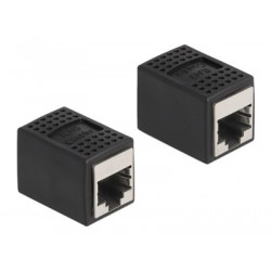 Adapter RJ45 jack to RJ45 jack Cat.6A bl, Adapter RJ45 jack to RJ45 jack Cat.6A bl