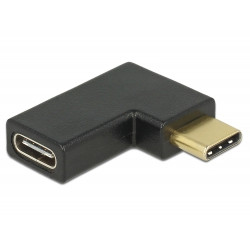 Delock Adaptér SuperSpeed USB 10 Gbps (USB 3.1 Gen 2) USB Type-C™ samec  port samice pravoúhlý levý pravý