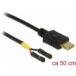 Delock Kabel USB Type-C™ samec  2 x pin konektor samice oddělení napájení 50 cm