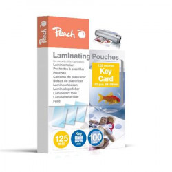 PEACH laminovací folie Pouch Key Card (64x99mm), 125mic, 100ks