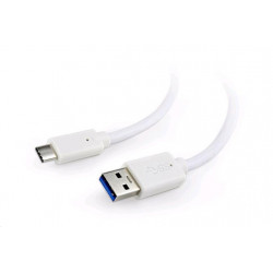 Kabel CABLEXPERT USB 3.0 AM na Type-C kabel (AM CM), 1m, bílý