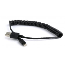Kabel CABLEXPERT USB A Male Lightning Male, 1,5m, černý, kroucený