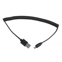 Kabel CABLEXPERT USB A Male Micro B Male 2.0, 1,8m, Black, kroucený