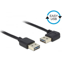 Delock Kabel EASY-USB 2.0 Typ-A samec  EASY-USB 2.0 Typ-A samec pravoúhlý levý pravý 2 m