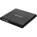 VERBATIM Externí CD DVD Slimline vypalovačka USB 2.0 černá + Nero