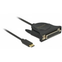 Delock Adaptér USB Type-C™ 2.0 samec  1 x Paralelní DB25 samice