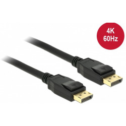 Delock Displayport 1.2 kabel samec  Displayport samec 4K 60 Hz 0,5 m