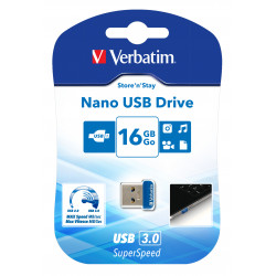 VERBATIM Store 'n' Stay NANO 16GB USB 3.0 černá