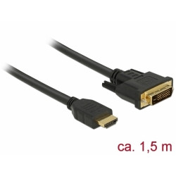 Delock Kabel HDMI na DVI 24+1 obousměrný 1,5 m