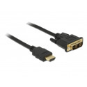 Delock DVI kabel – DVI-D 18+1 samec  HDMI A samec 2 m 