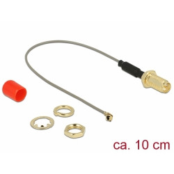 Delock Anténní kabel RP-SMA samice feritové jádro  MHF U.FL-LP-068 kompatibilní samec 1.13 10 cm délka závitu 10 mm