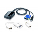 Aten CV211CP-AT Laptop USB KVM Console Crash Cart Adapter IT Kit 