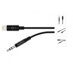 Belkin kabel Lightning - 3,5mm jack, 0,9m - černý